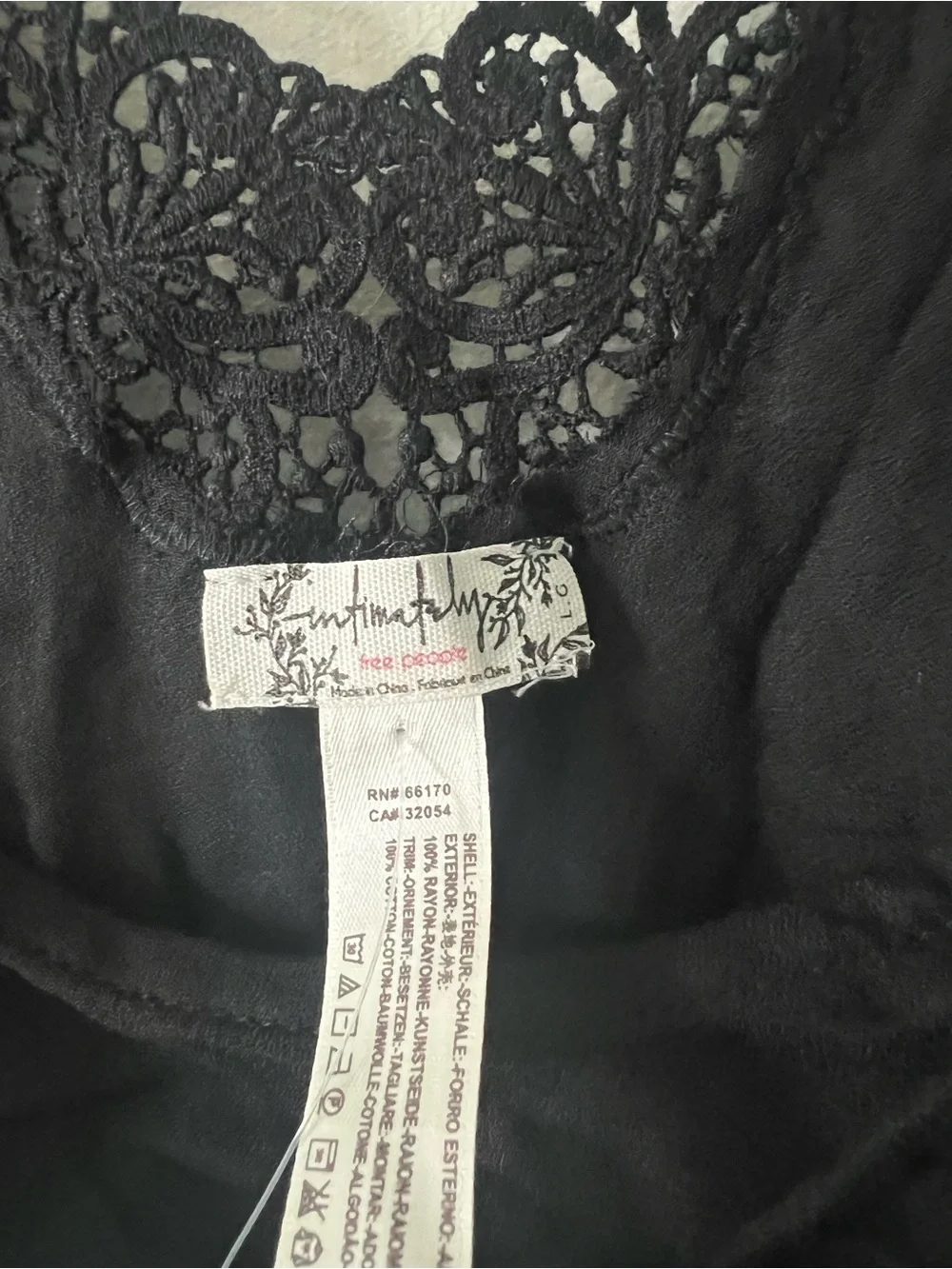 Free People Kendall Trapeze Slip Dress Black Lace NWT Boho Romantic